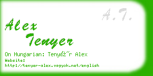 alex tenyer business card